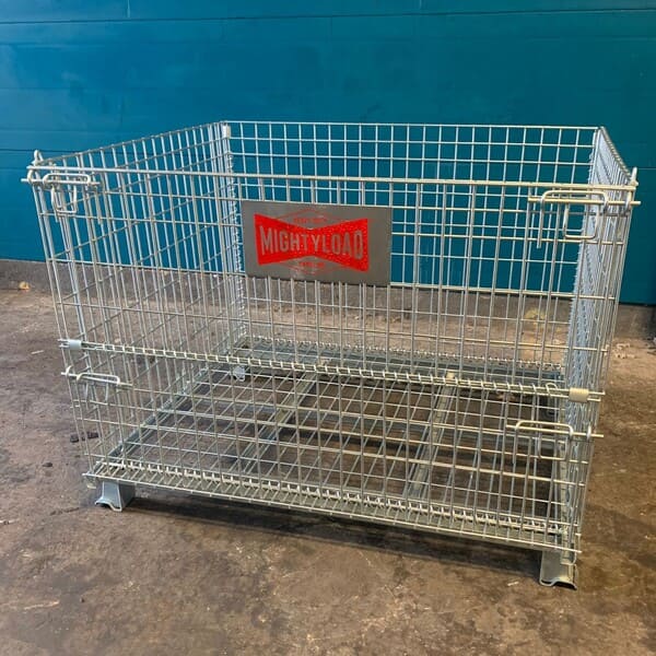 Collapsible Wire Mesh Pallet Cage, 700KG Capacity